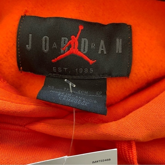Jordan Flight MVP Wheaties Fleece Hoodie Orange Rush Nwt Men Size XS - Picture 12 of 14